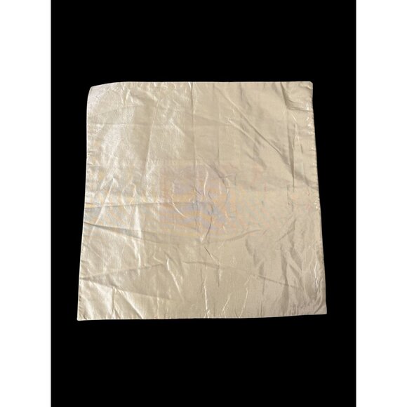 Set of 2 Boho Silk Throw Pillow Covers 16.5” Beige Patchwork Embroidered Mandala - Picture 3 of 5